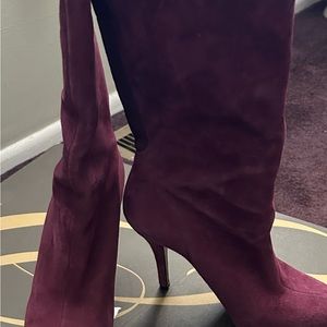 Beautiful Burgundy red suede boots